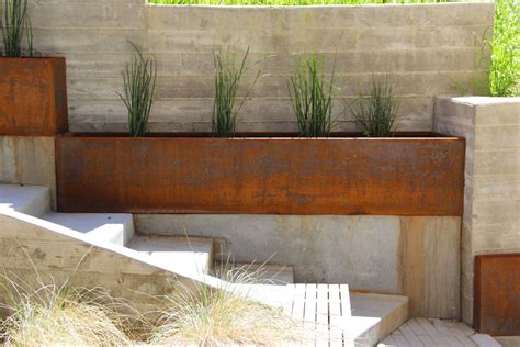 steel planter box sacramento|corten planter box sizes.